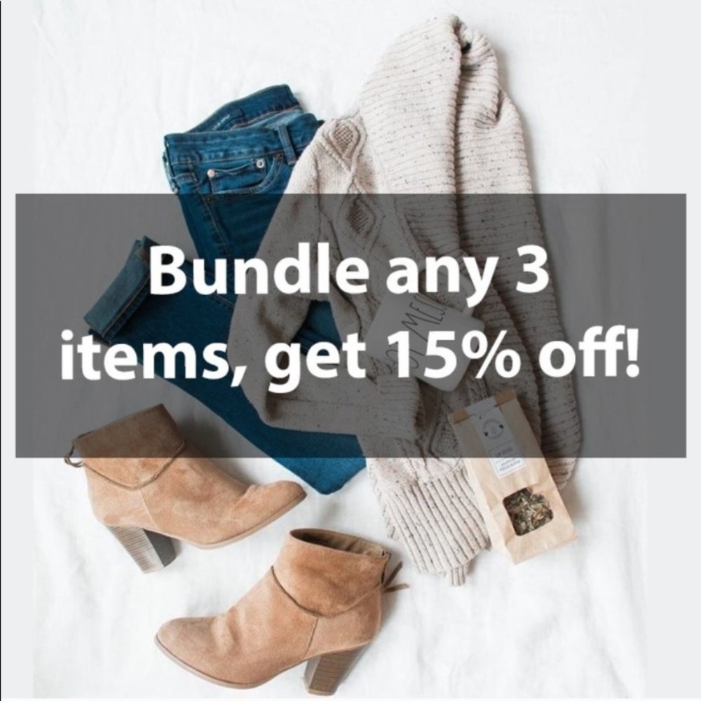 3 Items = 15% Off! Bundle 3 Items & Save!